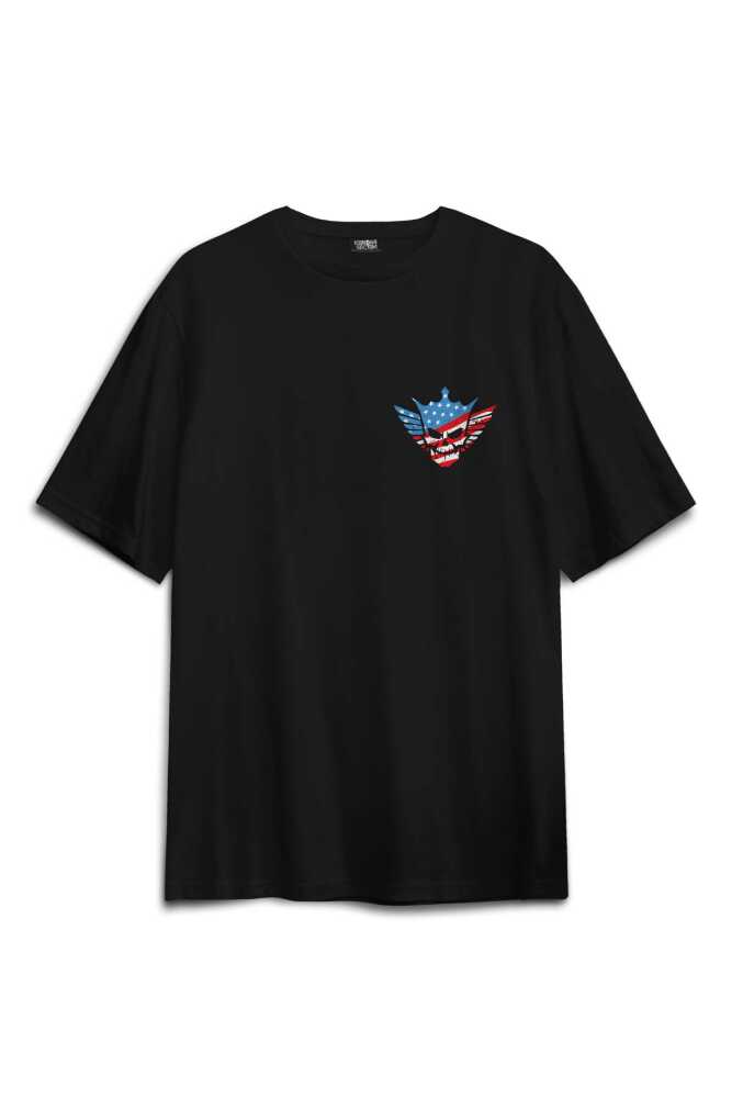 Siyah Relax Fit Cody Rhodes Nightmare Family Wwe Amerikan Güreşi Gym Baskılı Oversize T-shirt (1)