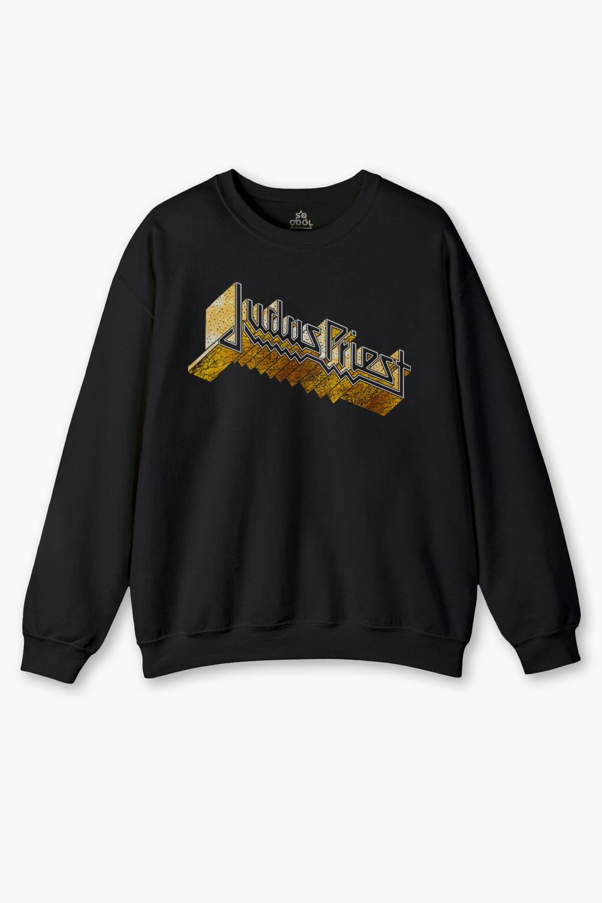 Judas Priest Heavy Metal Rock Painkiller Müzik Baskılı Siyah Sweatshirt