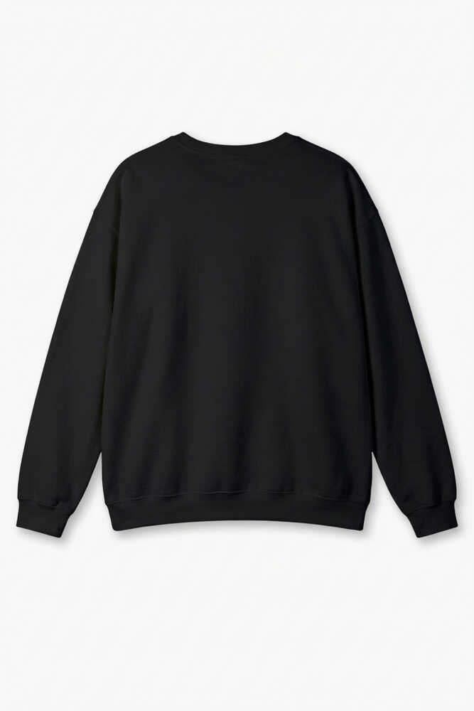 Siyah Sweatshirt Metallica Baskılı Unisex Regular Fit Sweat Guitar Metal Music (1)