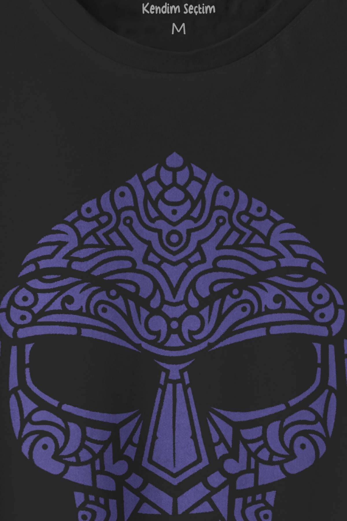 Mf Doom Hip Hop Rap Old School Baskılı Siyah Tişört (1)
