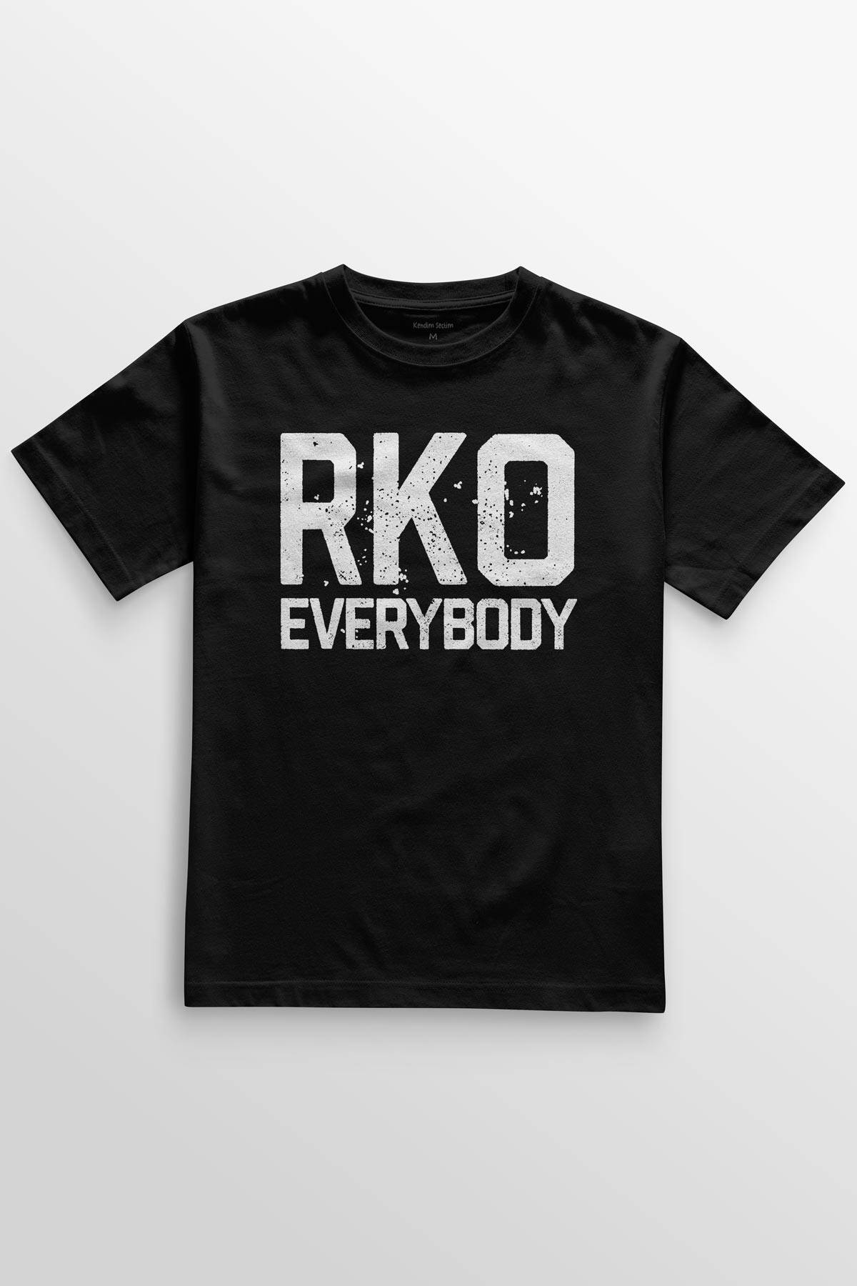 Randy Orton RKO Everybody Wwe Fight Güreş Gym Spor Baskılı Siyah Tişört