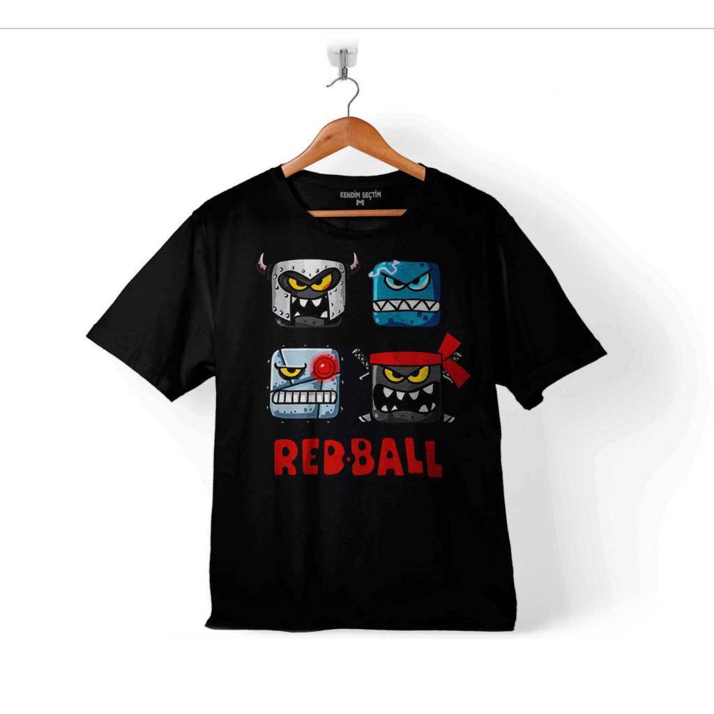 Siyah T-shirt RED BALL KIRMIZI TOP REDBALL ÇOCUK TİŞÖRT - 1