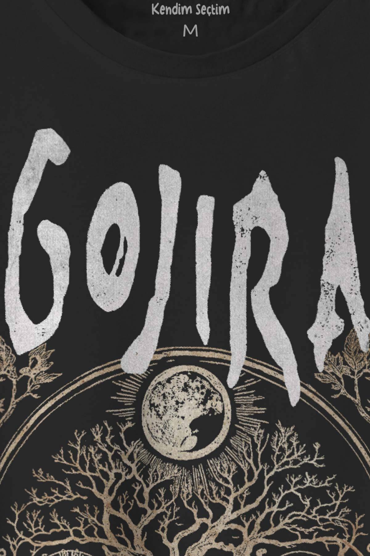 Siyah Tişört Gojira Metal Music Gitar Guitar Rock Müzik Baskılı Unisex T-shirt - 2