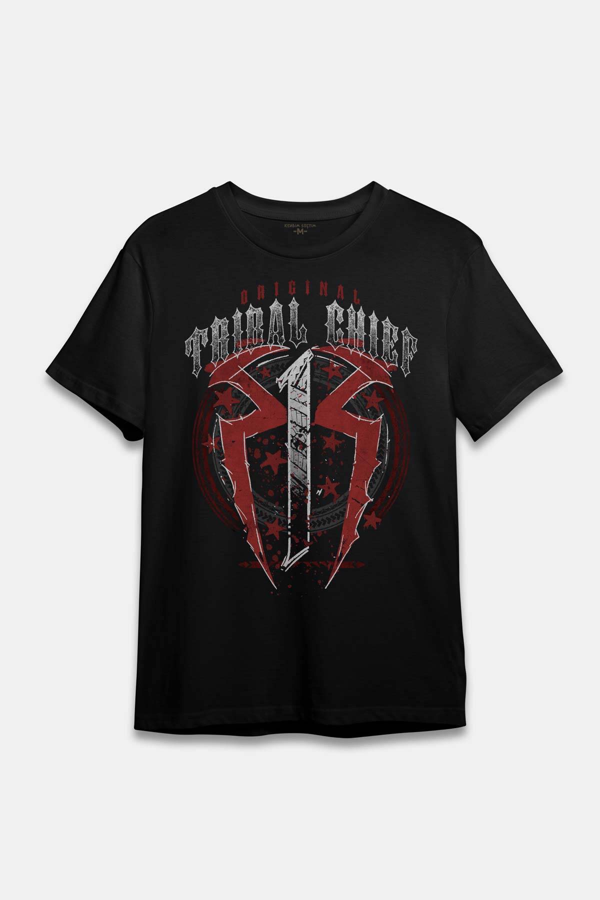 Siyah Tişört OTC Roman Reigns OTC1 Dövüş Gym Fight Spor Baskılı Unisex - 1