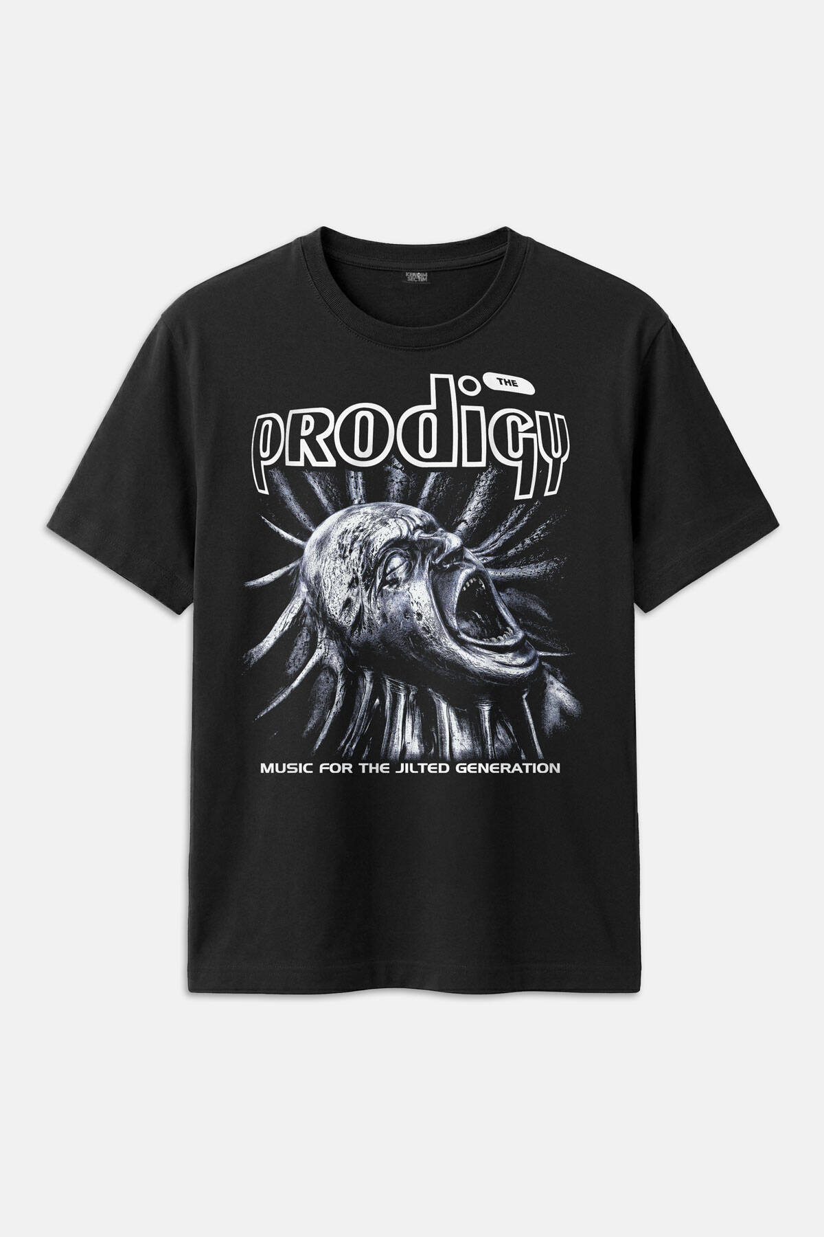 Siyah Tişört The Prodigy Electronic Punk Rave Techno Music EDM Baskılı Unisex Regular