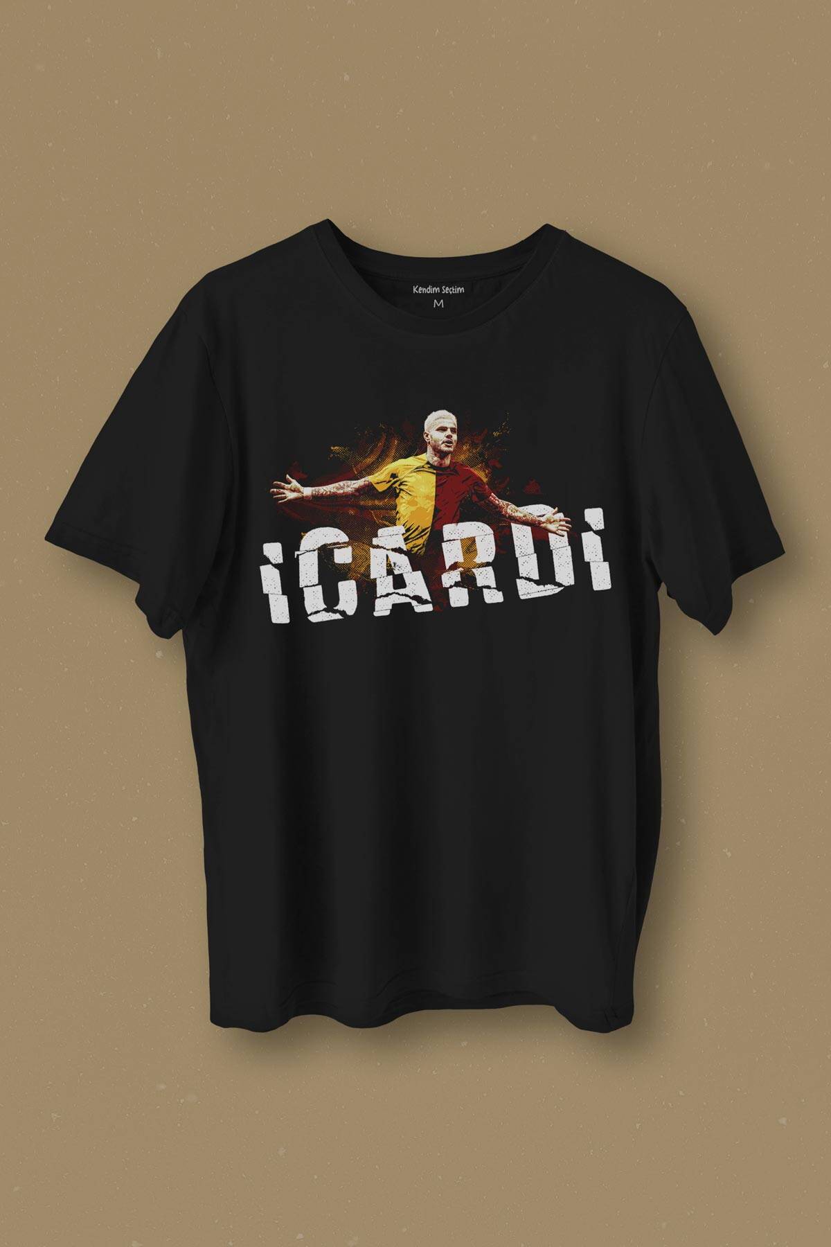 Mauro Icardi Kırmızı Baskılı Siyah Tişört Unisex