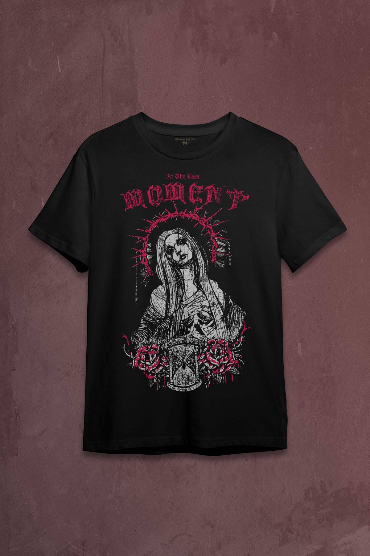Hip Hop At The Last Moment Trapstar Gotik Gothic Trap Baskılı Siyah Unisex Tişört