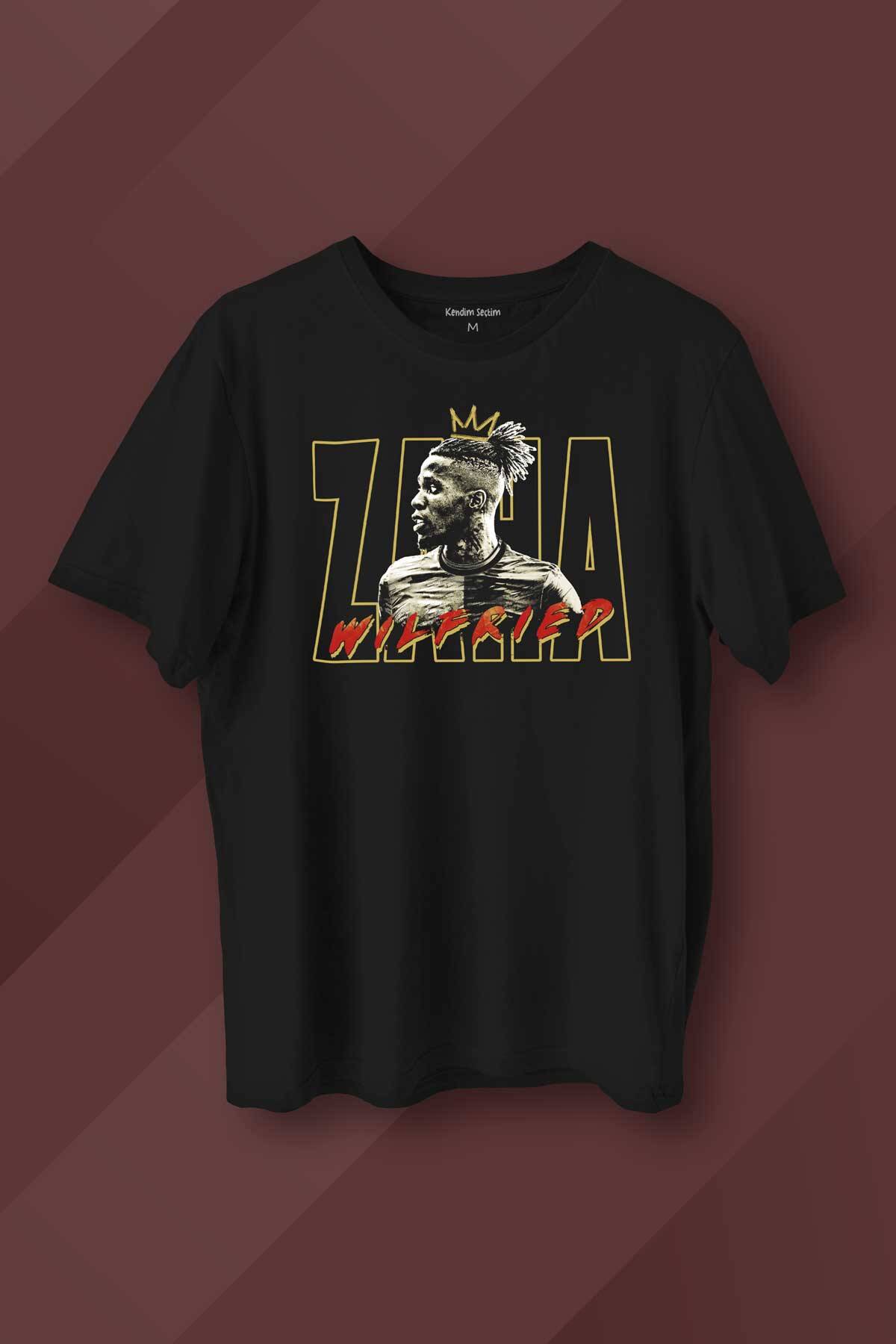 Zaha Wilfried Futbol Kısa Kollu Baskılı Siyah Tişört Unisex