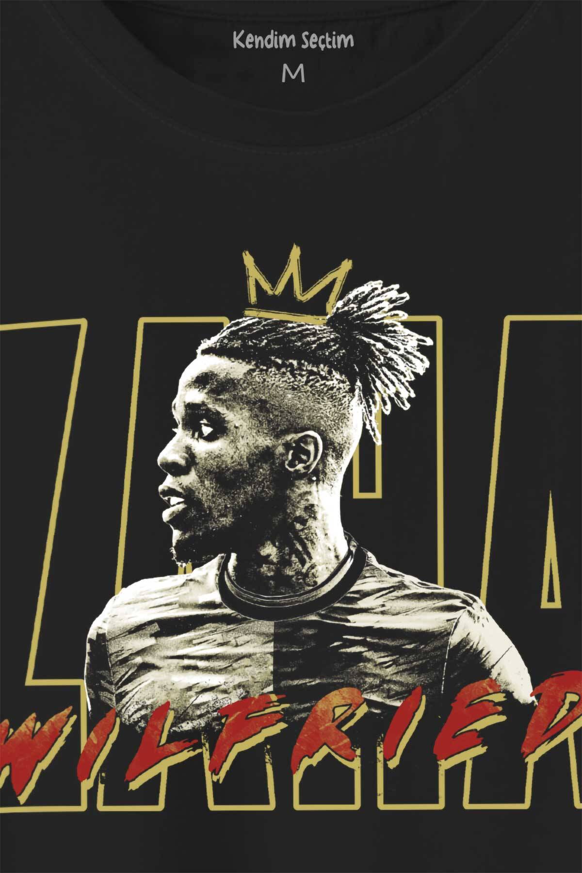 Zaha Wilfried Futbol Kısa Kollu Baskılı Siyah Tişört Unisex (1)