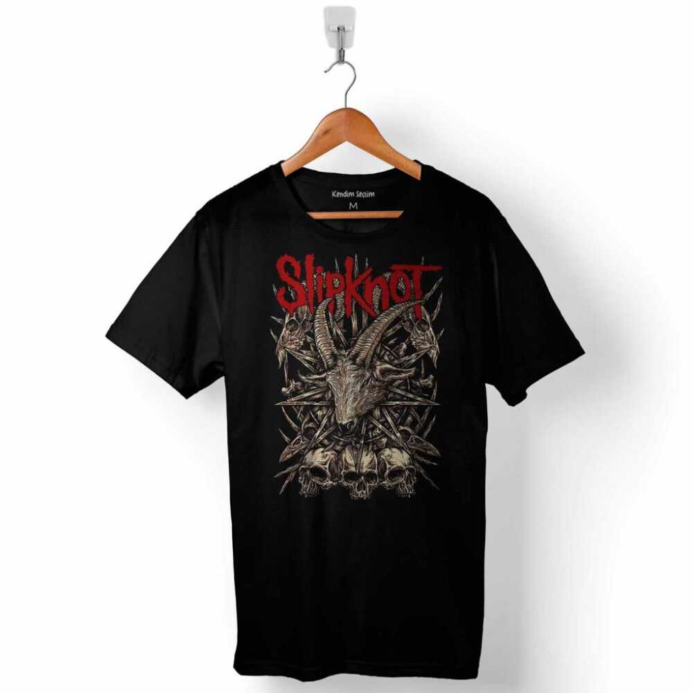 Slipknot Kafatası Rock Band Established 1995 Baskılı Tişört Unisex