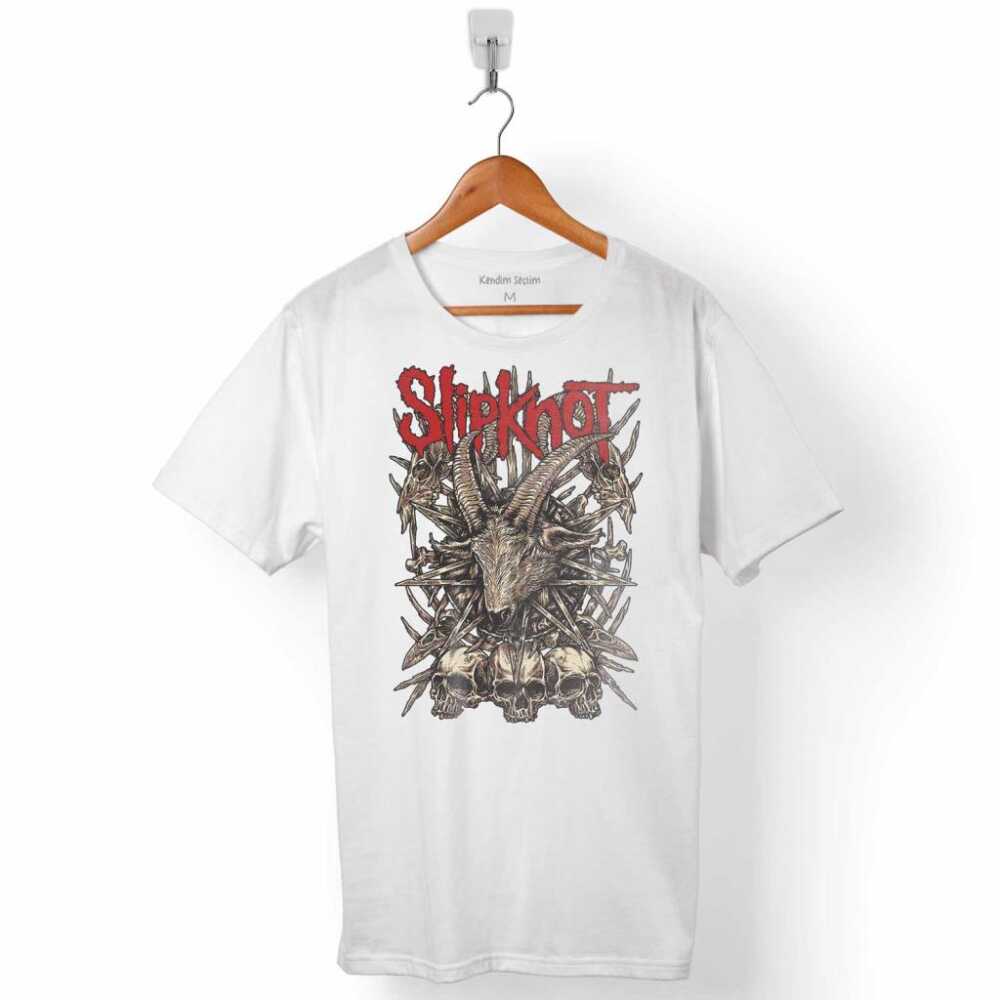 Slipknot Kafatası Rock Band Established 1995 Erkek Tişört
