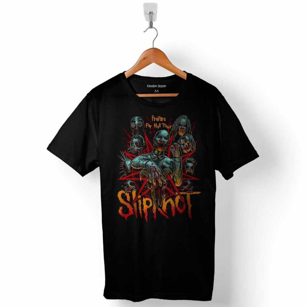 Slipknot Skull Rock Band Established 1995 Baskılı Tişört Unisex