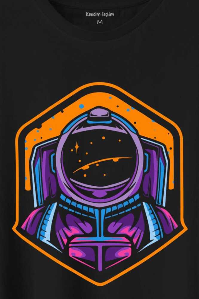 Solana Sol Astronot Crypto Coin Logo Baskılı Siyah Tişört Unisex (1)