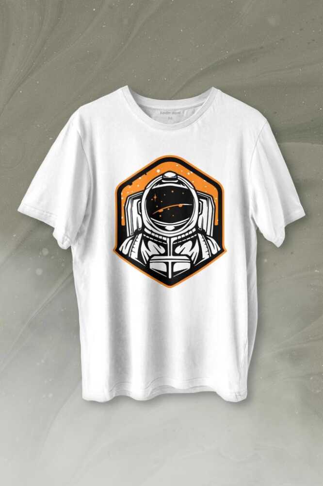 Solana Sol Astronot Crypto Coin Logo Baskılı Beyaz Tişört Unisex