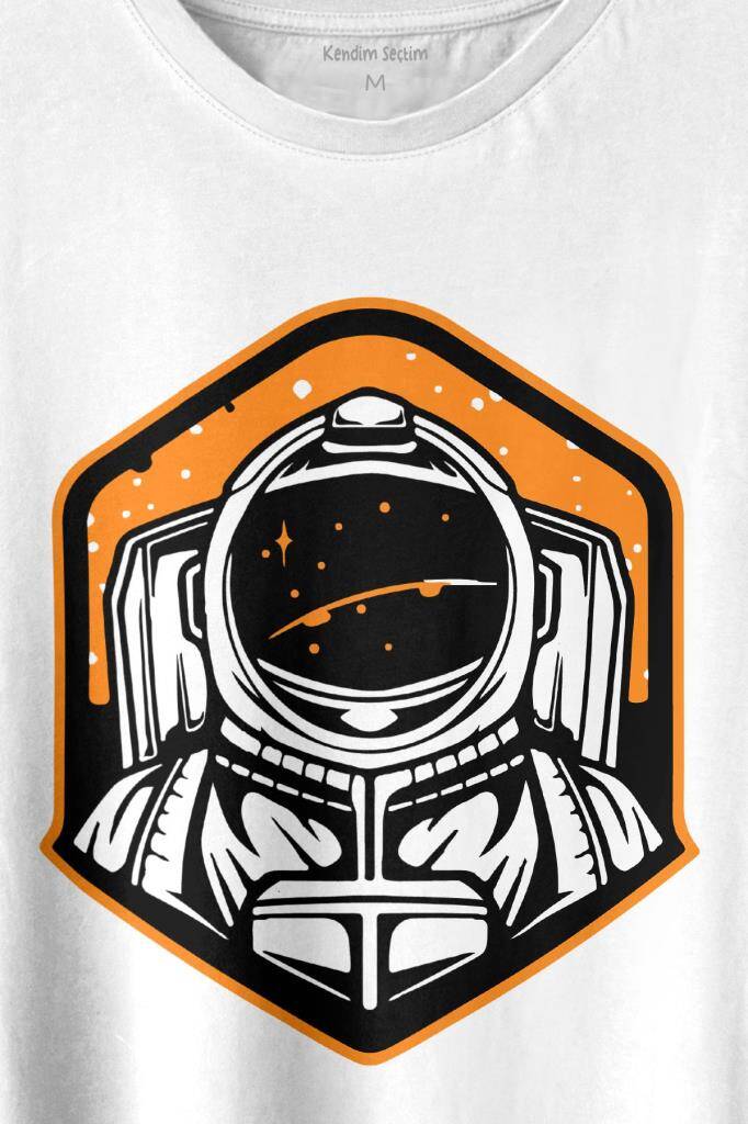 Solana Sol Astronot Crypto Coin Logo Baskılı Beyaz Tişört Unisex (1)