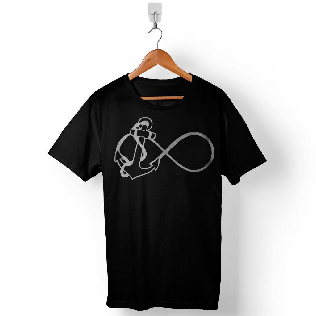 Sonsuzluk İşareti Yelken Logo Çapa Anchor Baskılı Tişört Unisex