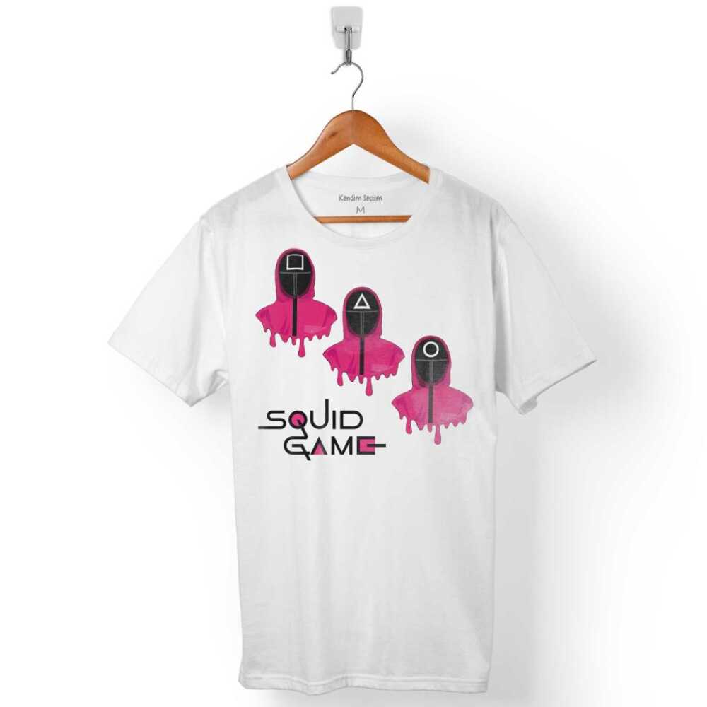 Squid Game Red Green Light Kırmızı Yeşil Işık Akan Boya Erkek Tişört