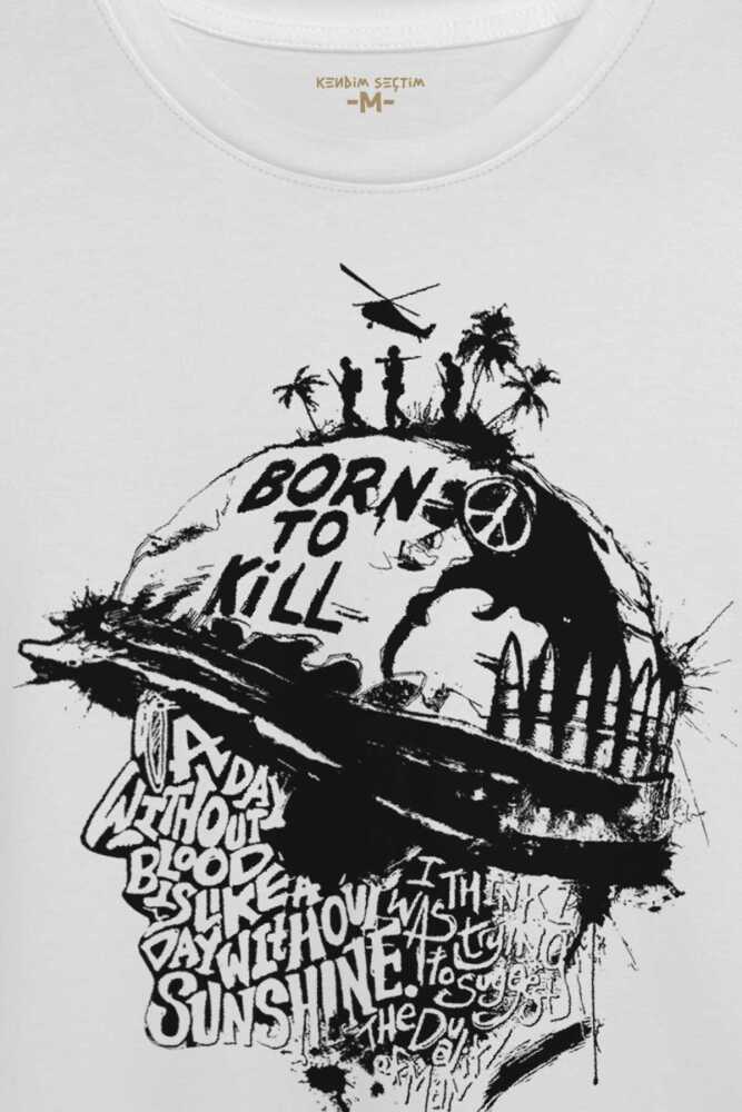 Stanley Kubrick Full Metal Jacket Filmi 1995 Baskılı Beyaz Tişört Unisex (1)