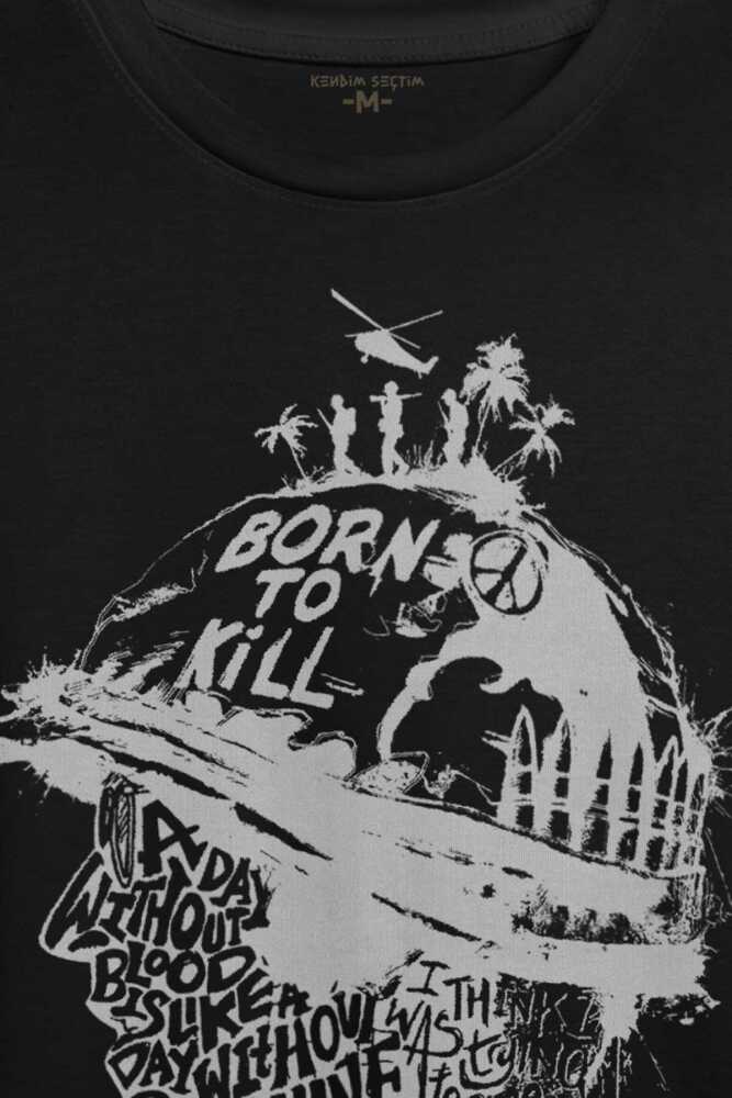 Stanley Kubrick Full Metal Jacket Filmi 1995 Baskılı Siyah Tişört Unisex (1)