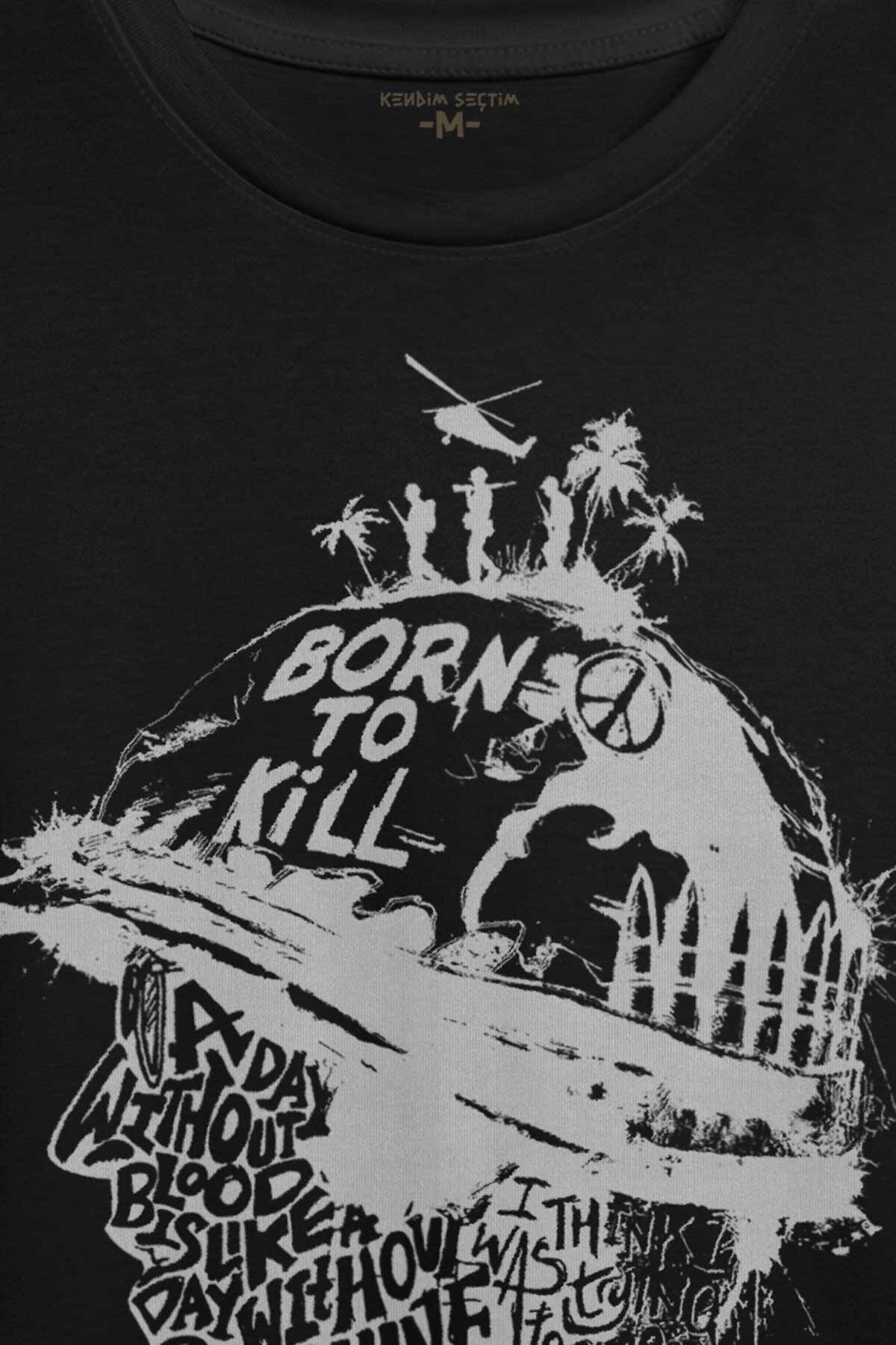 Stanley Kubrick Full Metal Jacket Filmi 1995 Baskılı Siyah Tişört Unisex (1)