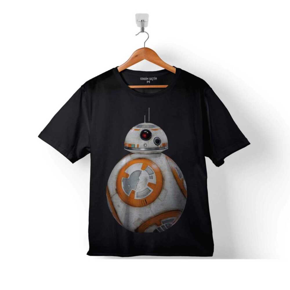 Star Wars BB-8 BB8 Fathead Çocuk Tişört Siyah