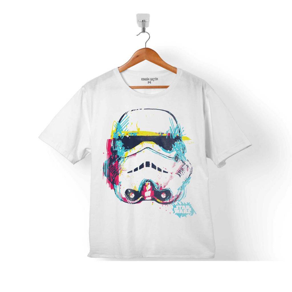 Star Wars Fresh Drawing Darth Vader Çocuk Tişört Beyaz