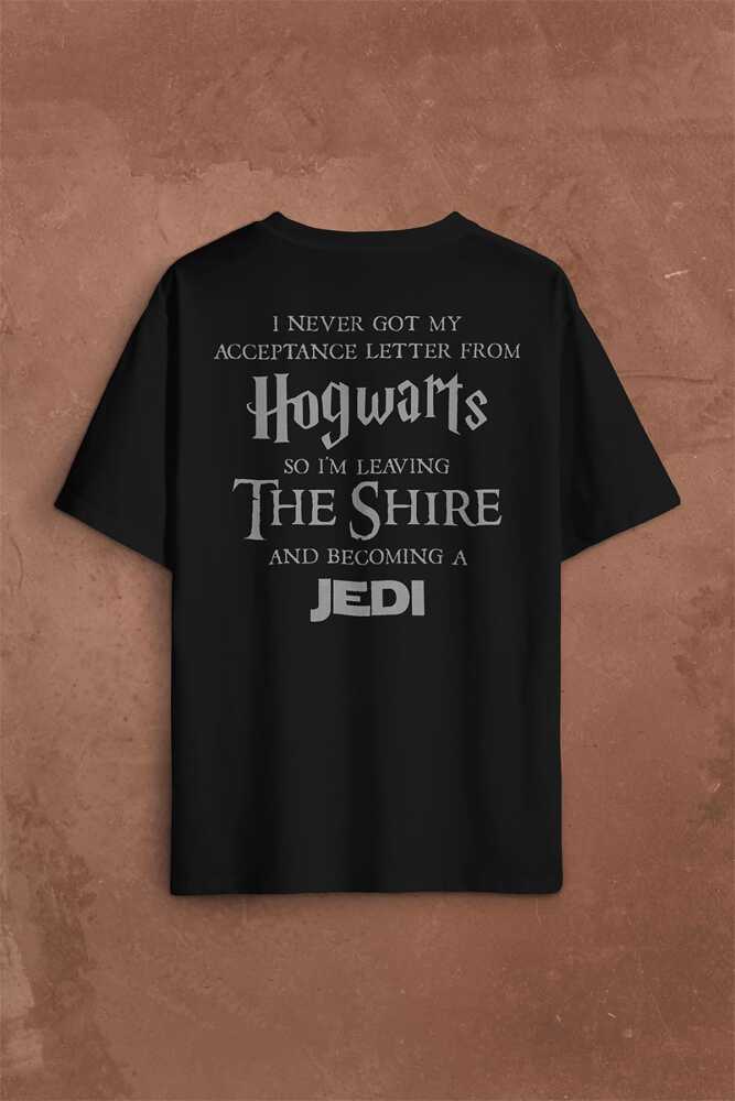 Star Wars Jedi I Never Got My Acceptance Letter Sırt Ön Baskılı Oversize Tişört Unisex (1)
