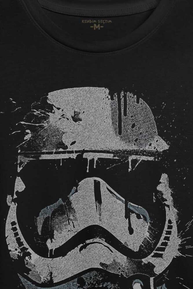Star Wars Mask Gri Baskılı Tişört Unisex (1)
