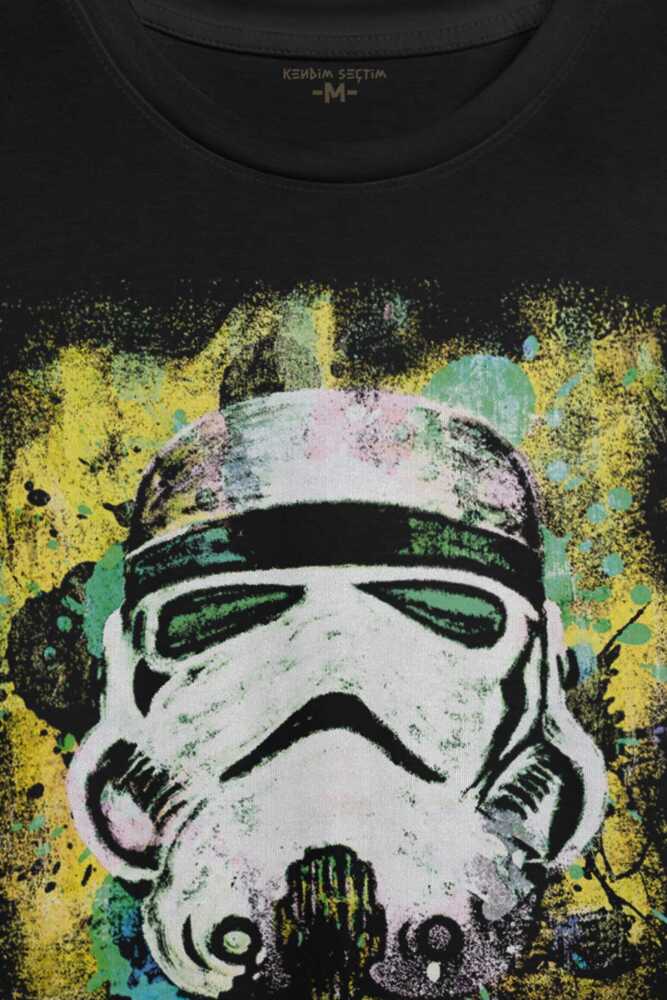 Star Wars Mask Sarı Baskılı Tişört Unisex (1)