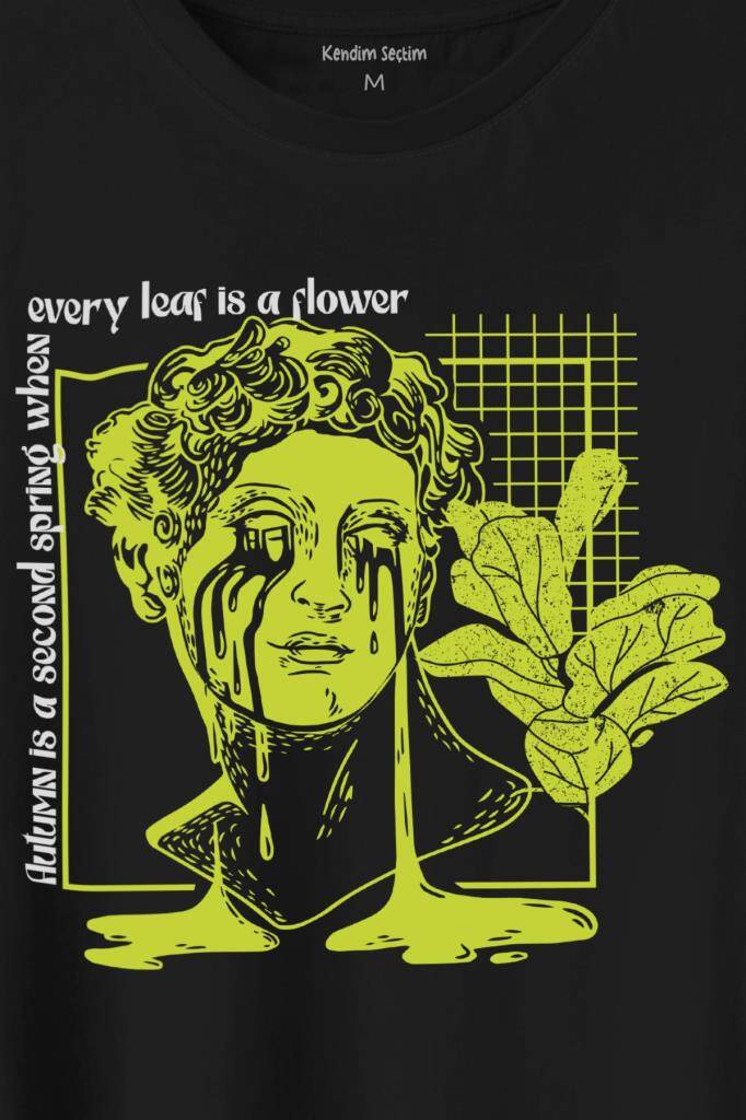 Statue Cry Vaporwave Future Heykel Urban Street Culture Baskılı Siyah Tişört Unisex (1)