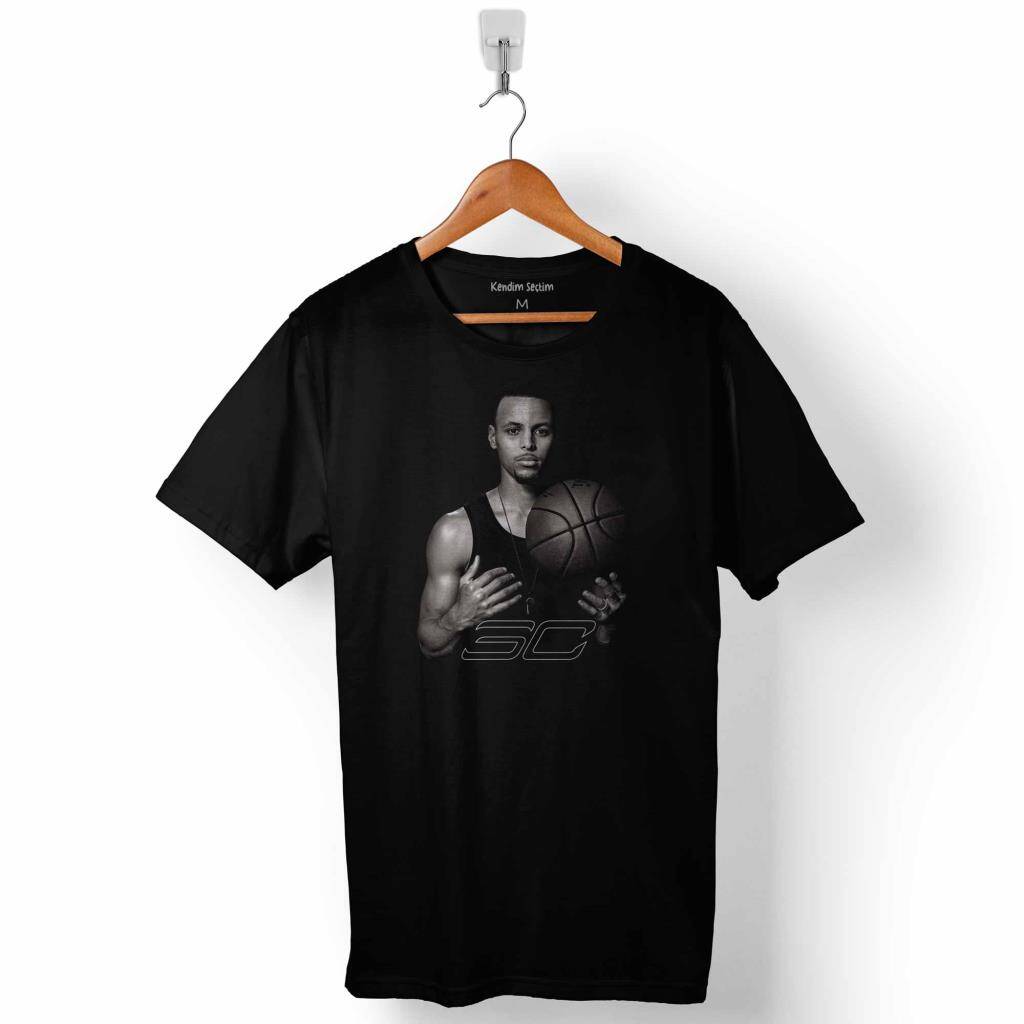 Stephen Curry Steph Sc Basketball Baskılı Tişört Unisex