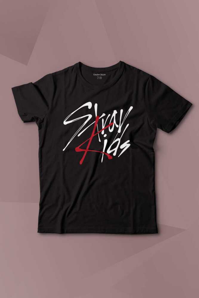 Stray Kids Kore K-Pop Baskılı Çocuk Tişört Kısa Kollu