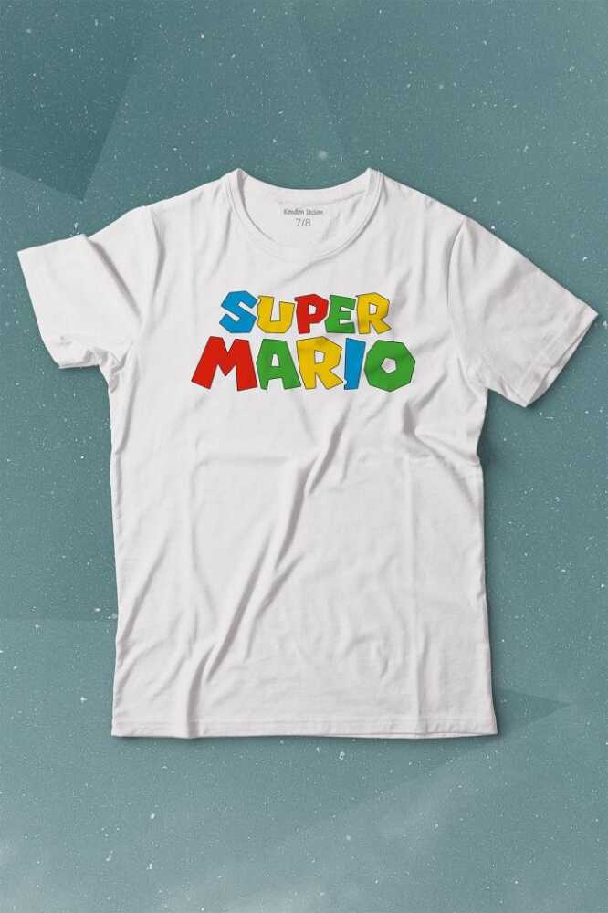 Super Mario Seres Baskılı Çocuk Tişört