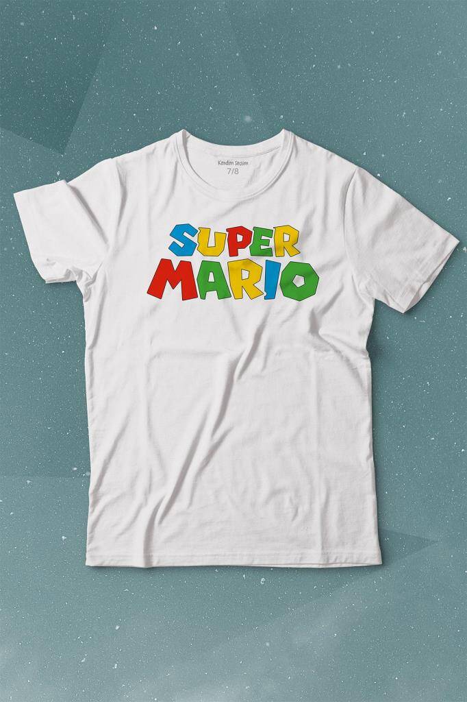 Super Mario Seres Baskılı Çocuk Tişört