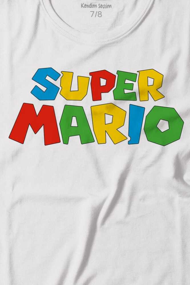 Super Mario Seres Baskılı Çocuk Tişört (1)