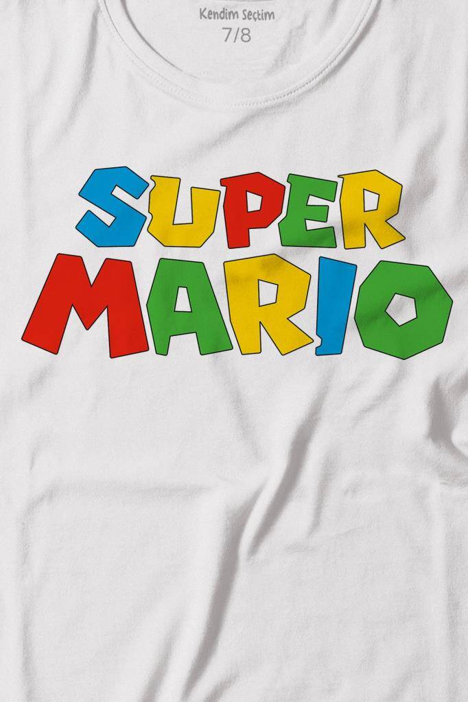 Super Mario Seres Baskılı Çocuk Tişört (1)