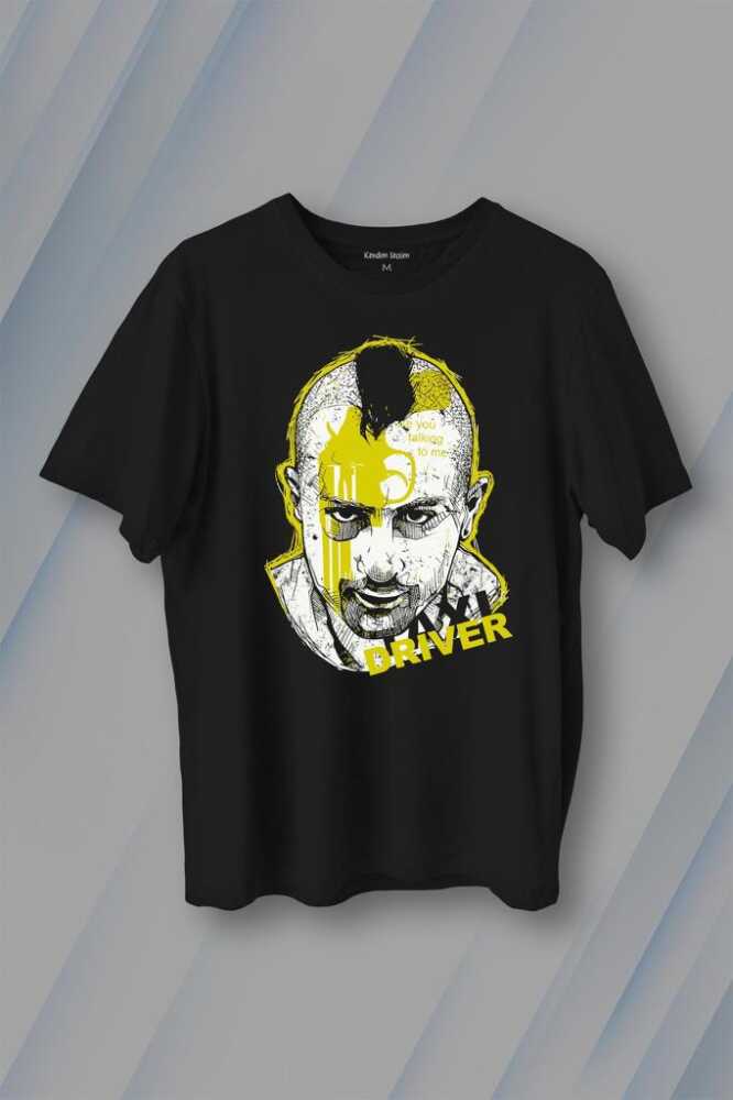 Taxi Driver Robert De Niro Taksi Şoförü Film Baskılı Siyah Tişört Unisex