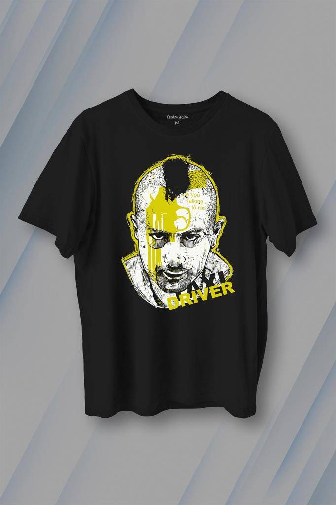 Taxi Driver Robert De Niro Taksi Şoförü Film Baskılı Siyah Tişört Unisex