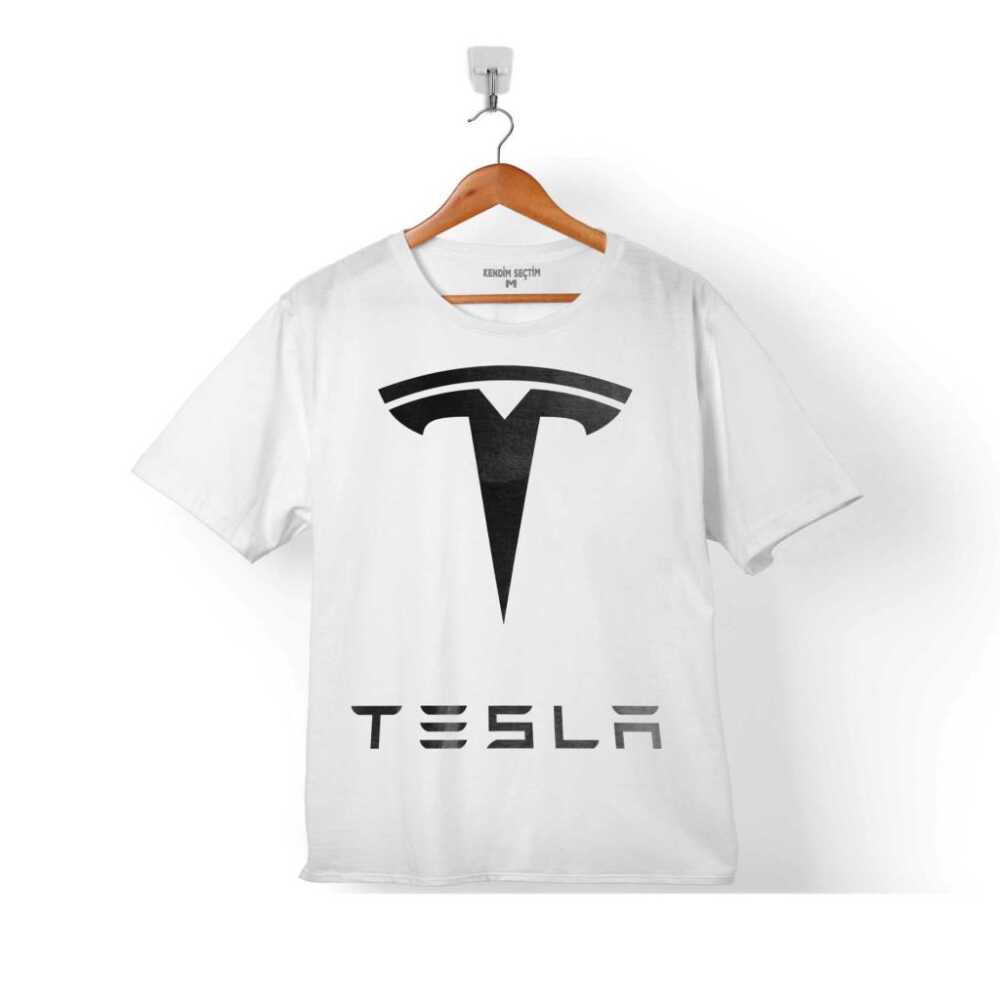 Tesla Motors Nikola Tesla Logo Elon Musk Çocuk Tişört Beyaz
