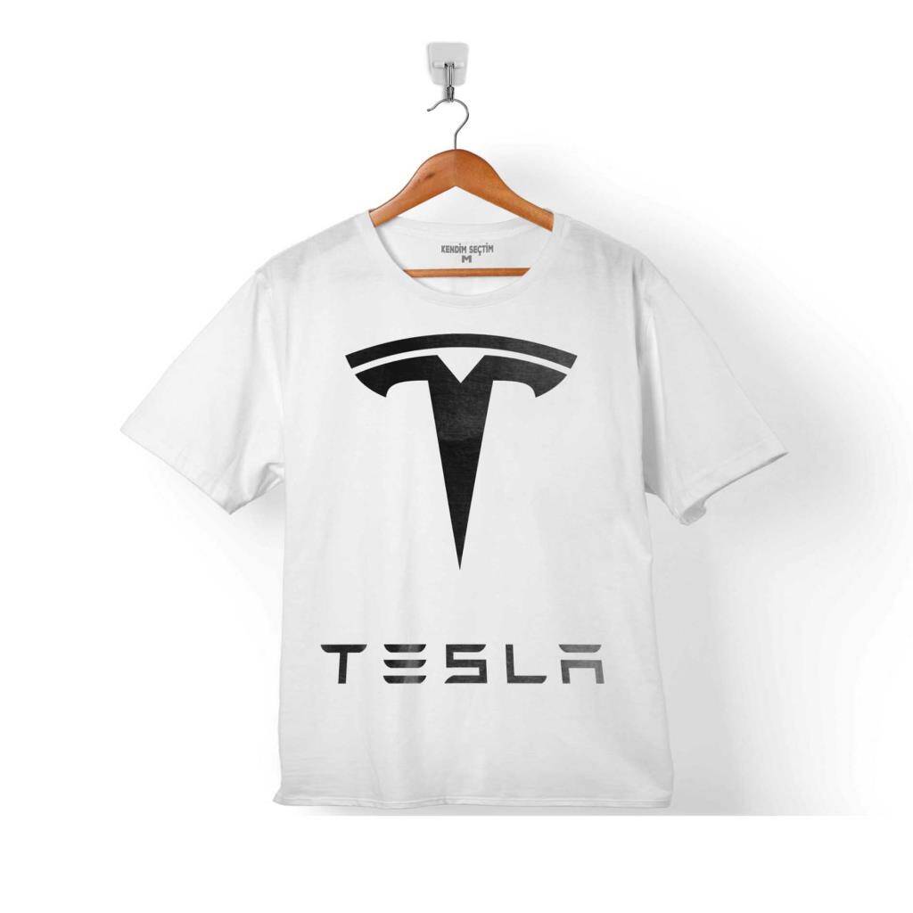 Tesla Motors Nikola Tesla Logo Elon Musk Çocuk Tişört Beyaz