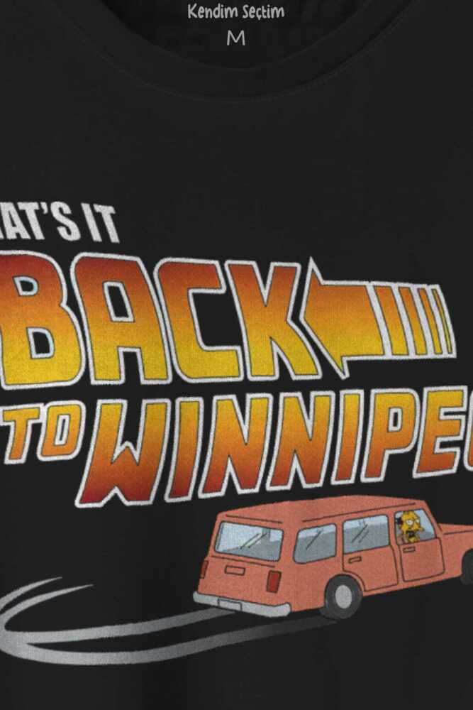 That Is It Back to Winnipeg Araba Future Geleceğe Dönüş Baskılı Tişört Unisex (1)