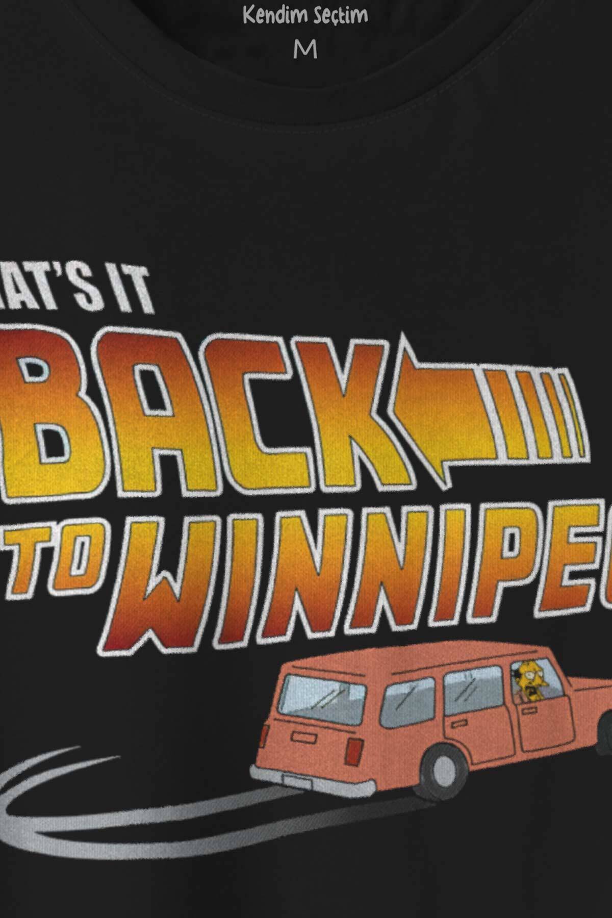 That Is It Back to Winnipeg Araba Future Geleceğe Dönüş Baskılı Tişört Unisex (1)