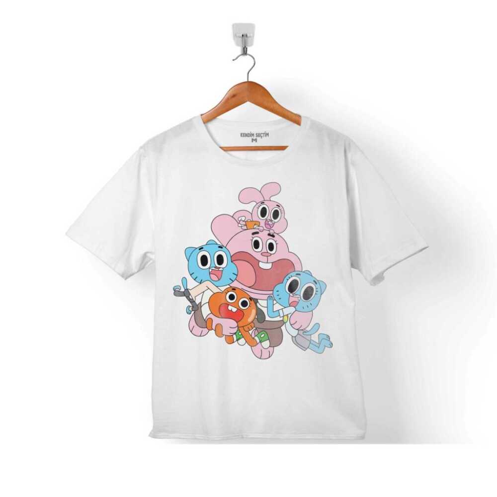 The Amazing World Of Gumball Çocuk Tişört Beyaz