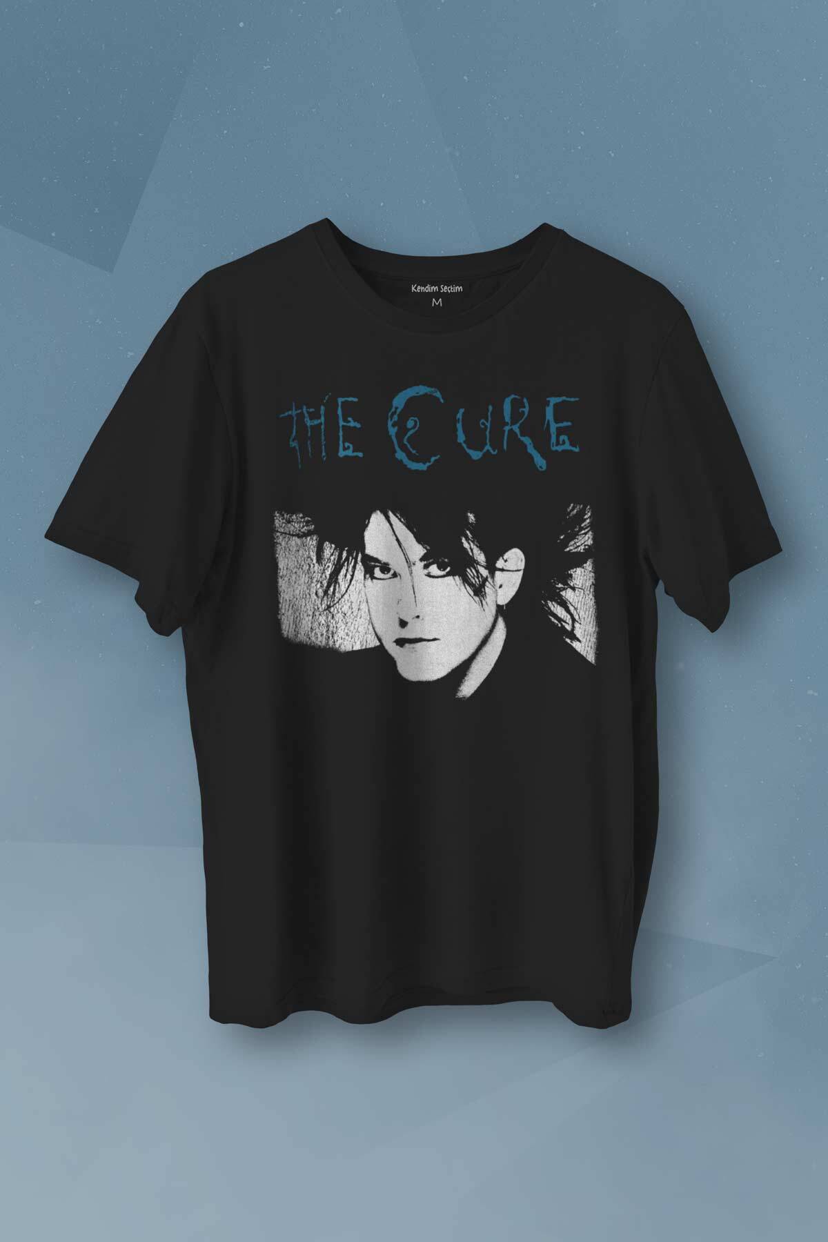 The Cure Robert Smith Vintage Kısa Kollu Baskılı Siyah T-shirt Unisex Tişört