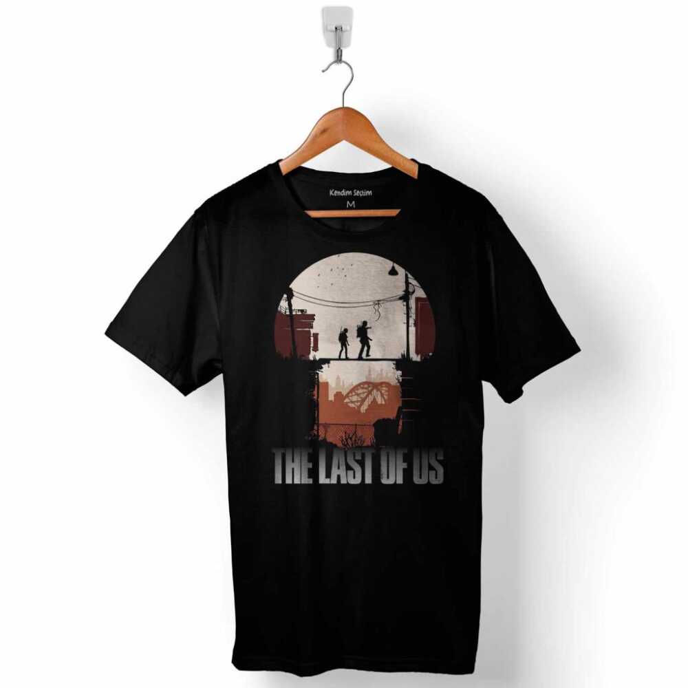 The Last Of Us Play Station Joel Ellie Siluet Baskılı Tişört Unisex