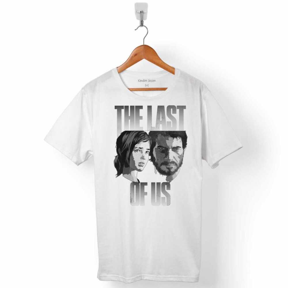 The Last Of Us Play Station Joel Ellie Portre Erkek Tişört