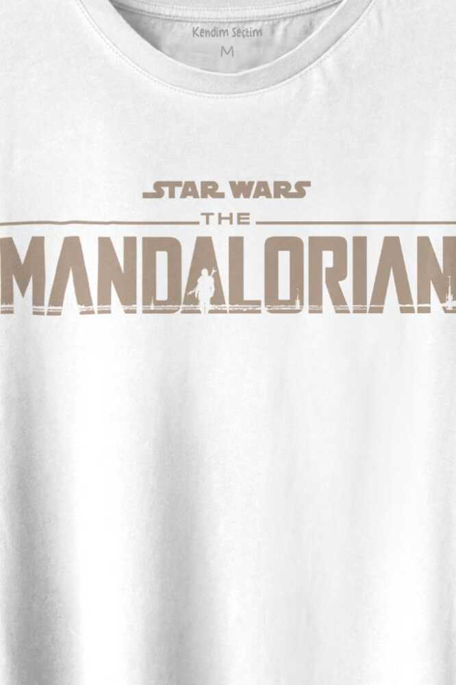 The Mandalorian Bebek Yoda Cep Tasarımı Star Wars Baskılı Beyaz Tişört Unisex (1)