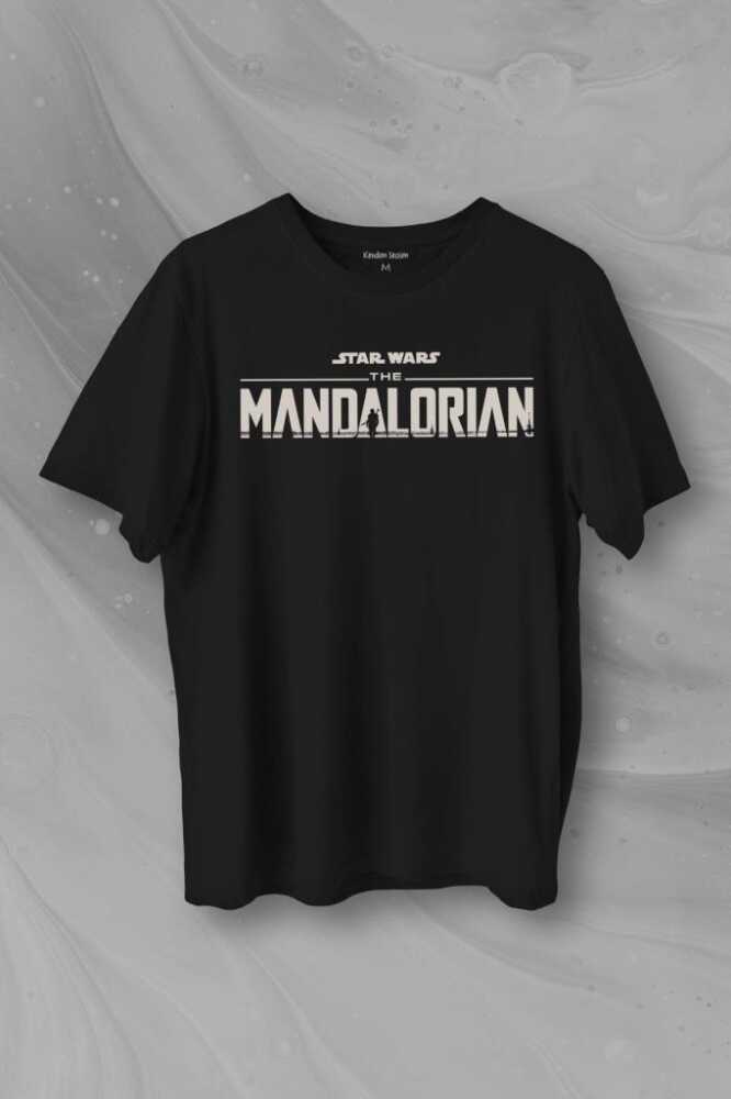 The Mandalorian Bebek Yoda Cep Tasarımı Star Wars Baskılı Siyah Tişört Unisex