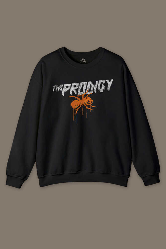 The Prodigy Electronic Dance Music Flint Müzik Karınca Logo Baskılı Sweatshirt - 1