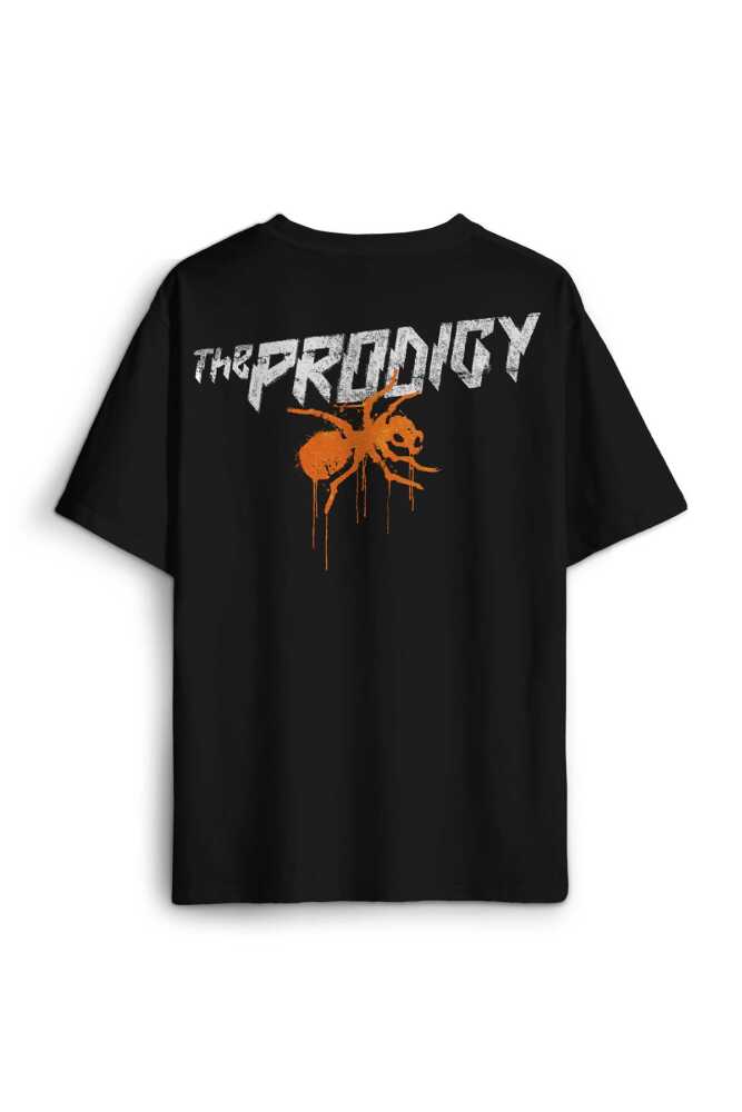 The Prodigy Electronic Dance Music Flint Müzik Karınca Logo Sırt Baskılı Oversize Tişört Unisex
